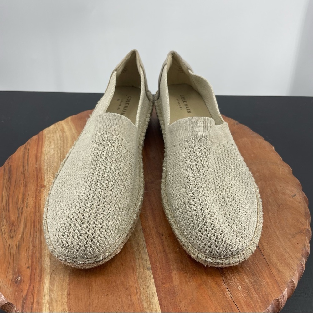 Cole Haan Cloudfeel Stitchlite Espadrille slip on shoes size 9.5 sesame beige - Picture 2 of 7